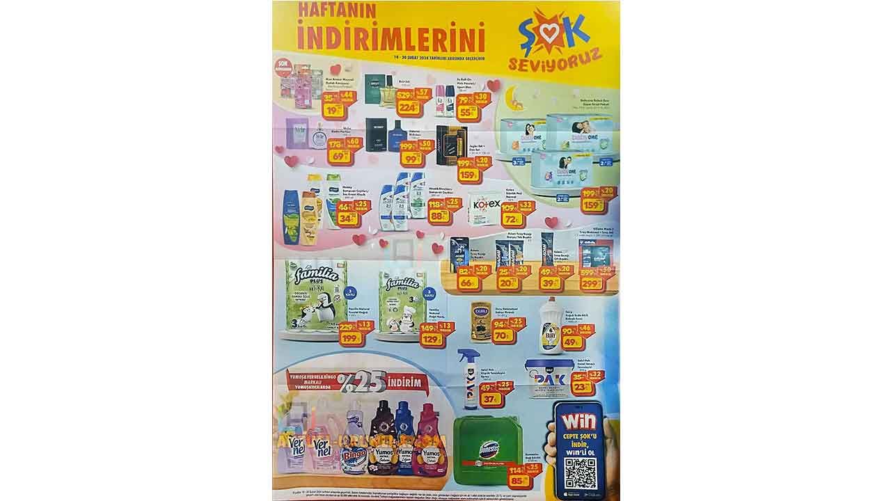 
14 Şubat itibariyle gıdadan kozmetiğe, temizlik ürünlerinden teknoloji ürünlerini birçok üründe indirimli ürünler mevcut.
İşte 14 Şubat'tan 20 Şubat'a kadar indirimde olan ŞOK market ürünlerinin listesi.
